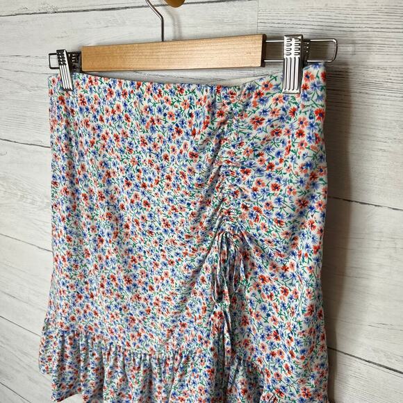 Rails Skirt Womens Size Medium Lara Wild Daisies Floral High Low Ruffle Hem Mini - Picture 9 of 16